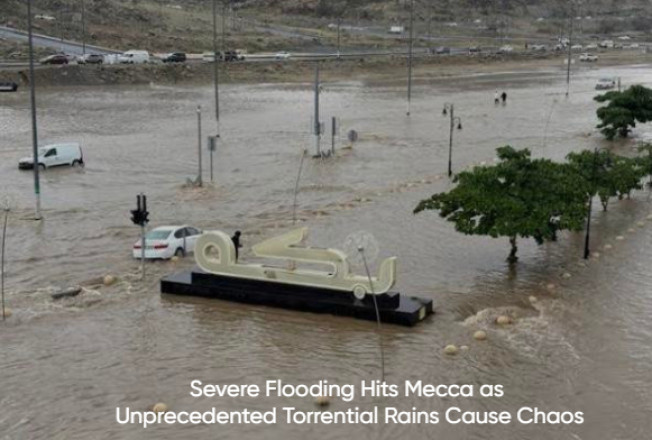 Severe Flooding Engulfs Mecca as Rains Transform Streets into Lakes