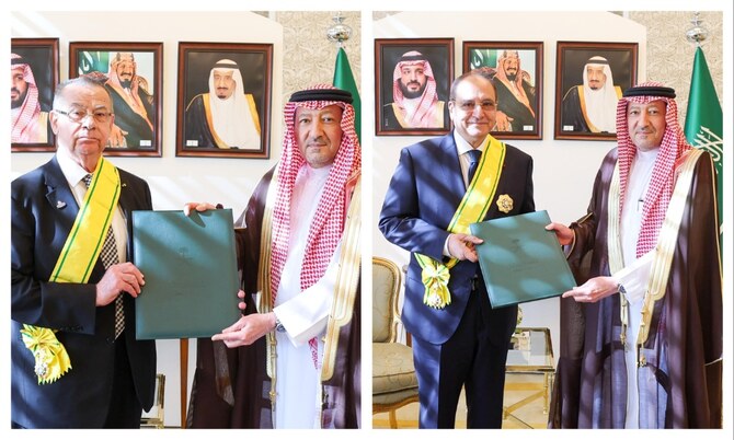Palestinian, Egyptian Envoys Honored with Saudi Arabia’s Prestigious Award