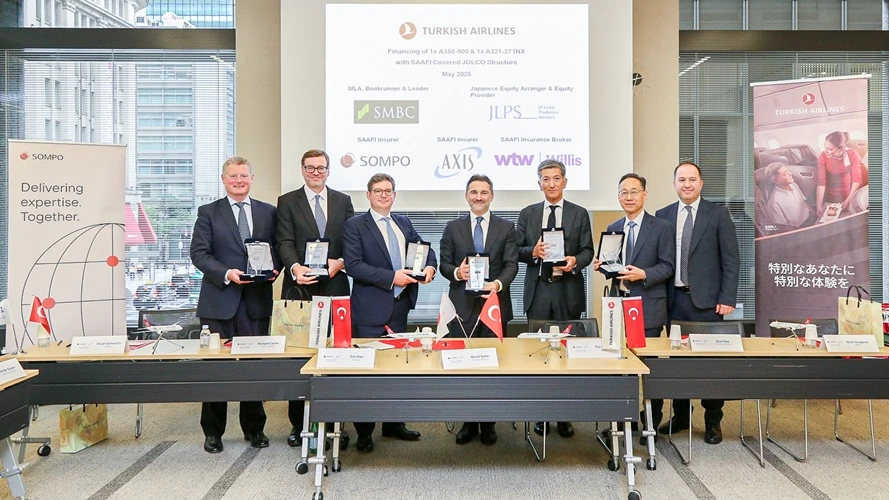 Turkish Airlines Announces First Use of Sompo AXIS Aviation Finance Insurance (SAAFI) Product for New Aircraft Deliveries