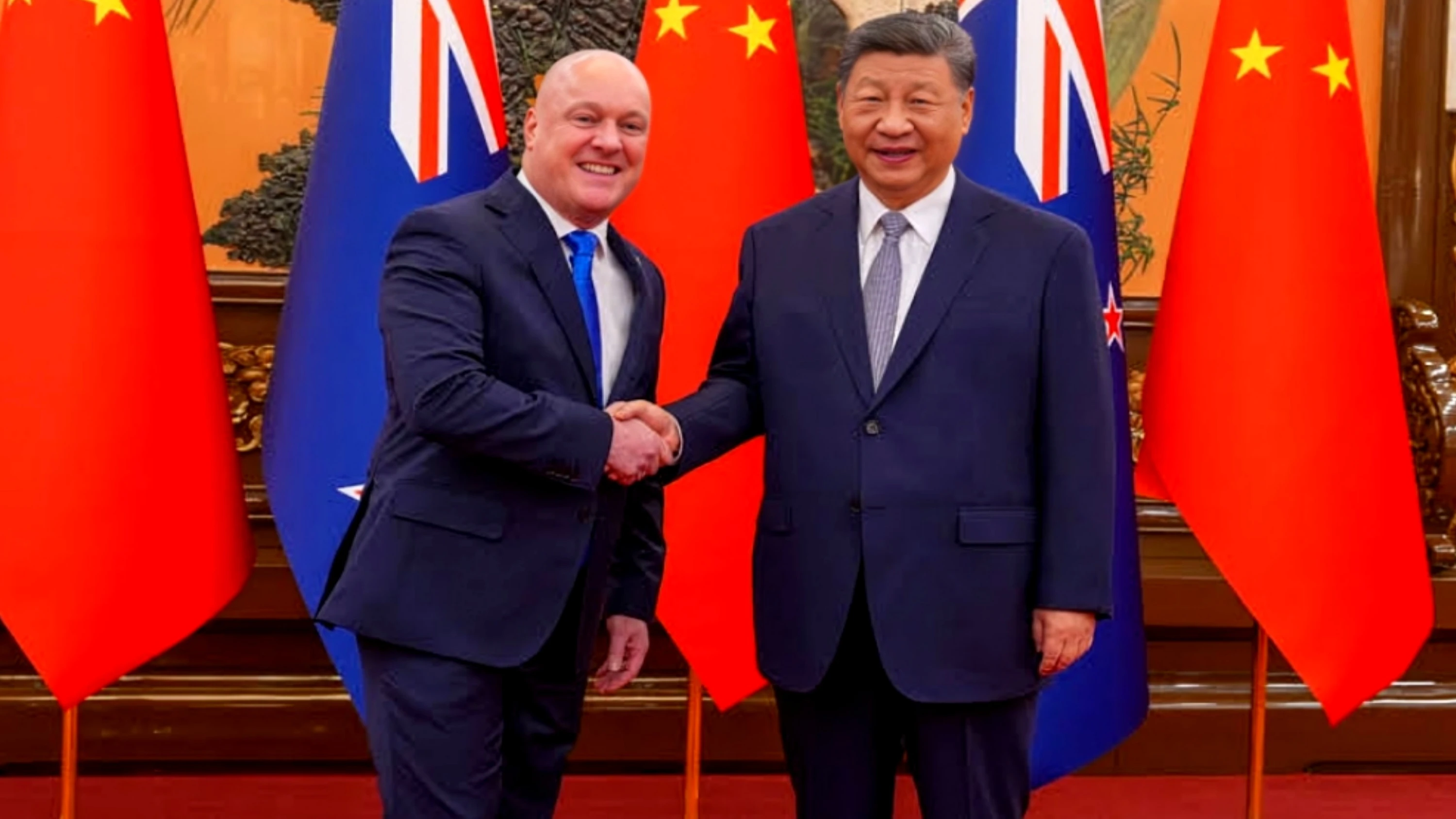 New zealand pm meets xi jinping to deepen trade ties, address pacific security concerns