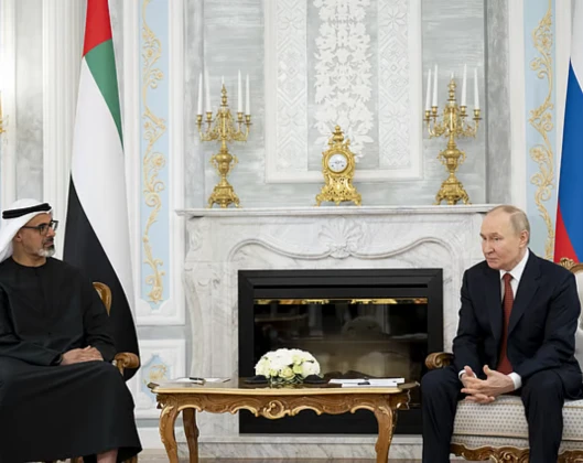 Sheikh Khaled, Putin Reaffirm UAE-Russia Ties at Economic Council