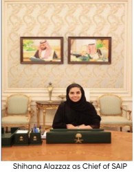 "Royal Decree Reinstates Shihana Alazzaz as Chief of Saudi Intellectual Property Authority”