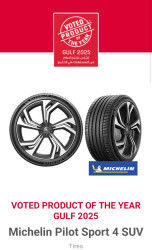 Michelin Pilot Sport 4 SUV Wins Gulf’s 2025 Product of the Year for Tyres