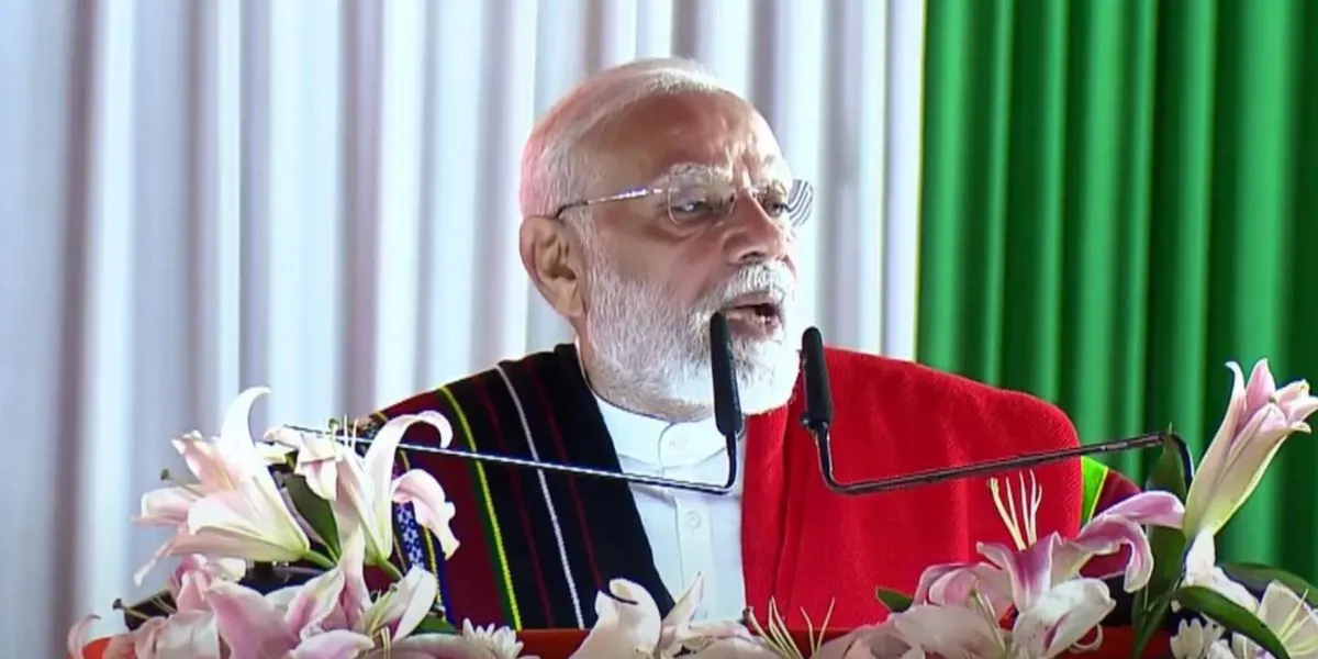 Heavy Rain Forces PM Modi Road Journey To Manipur Rally | Human Online