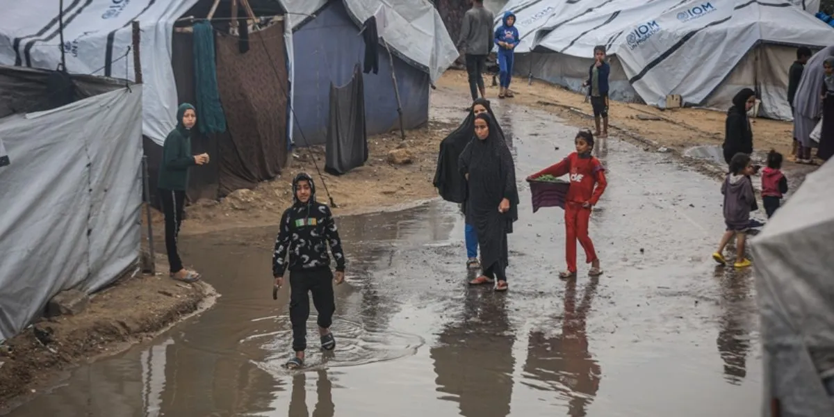 Severe Winter Storms Destroy Shelters In Gaza’s Muwasi Displacement Camp