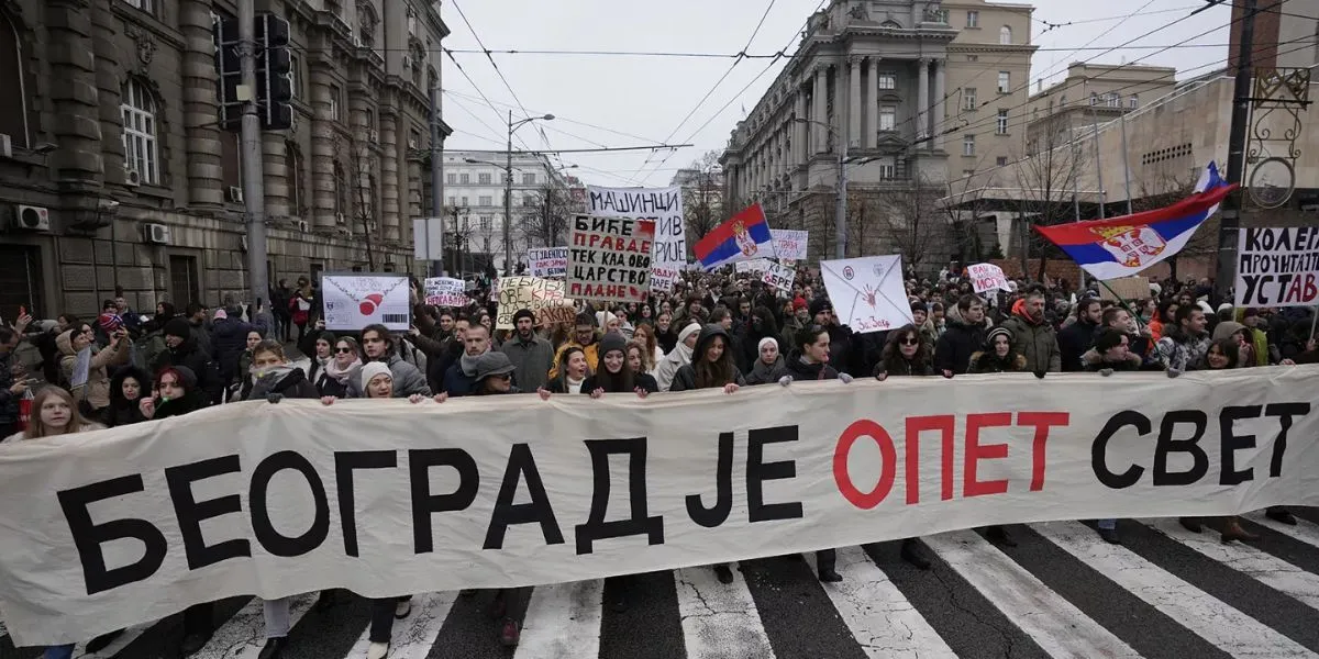 Students Rally In Belgrade Over Novi Sad Tragedy And Attacks