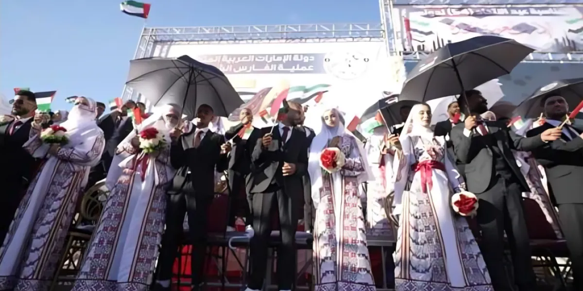 UAE Hosts Mass Wedding for 54 Couples in Gaza to Spread Hope