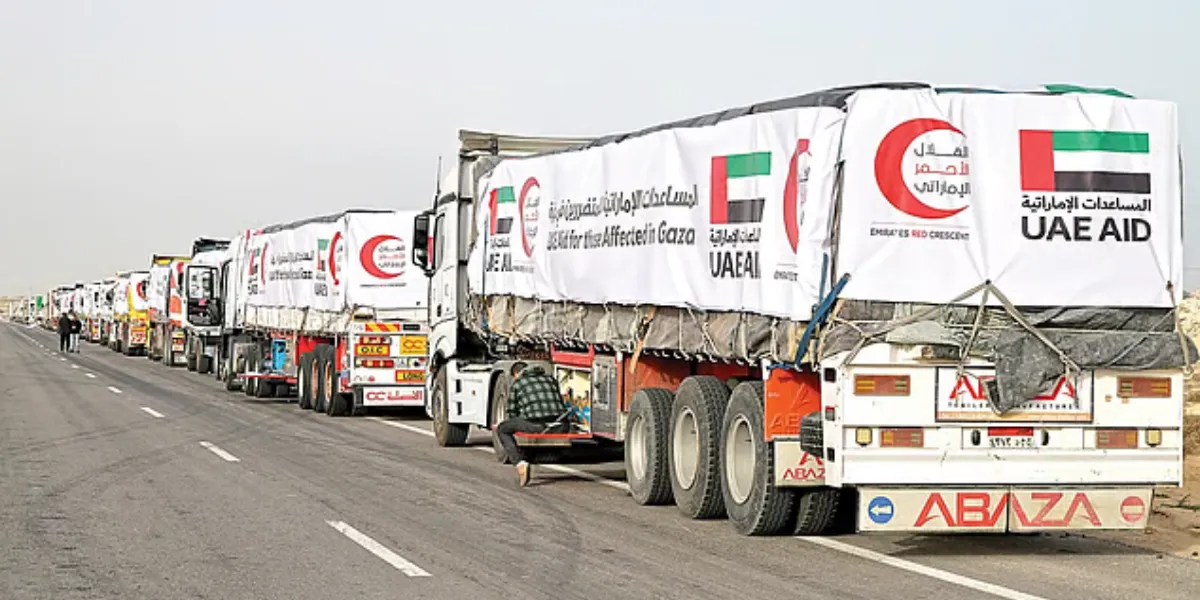UAE Sends 257th Aid Convoy to Gaza with Winter Clothing and Shelter