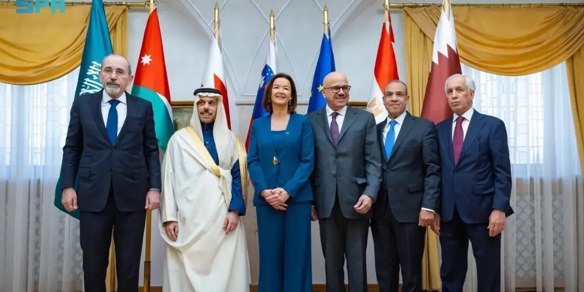 Saudi Arab, Slovenian FMs Discuss Gaza Ceasefire, Palestinian Statehood