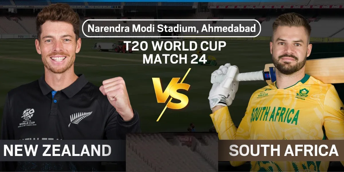 South Africa Defeat  New Zealand by 7 Wickets in T20 World Cup