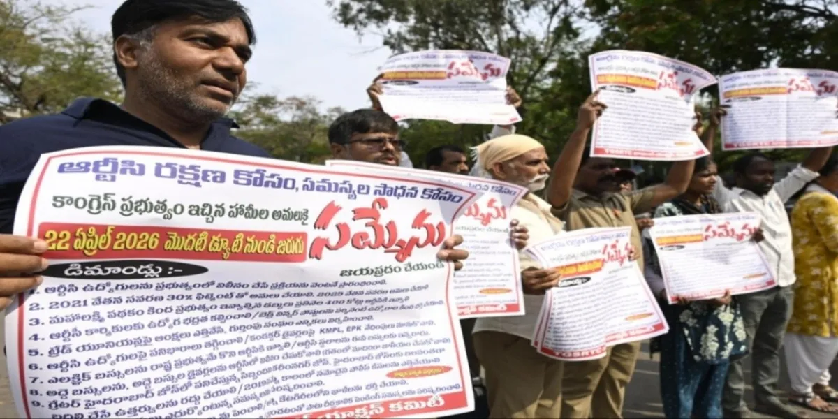 Tragedy in Telangana RTC Strike: Driver Dies After Self-Immolation Attempt