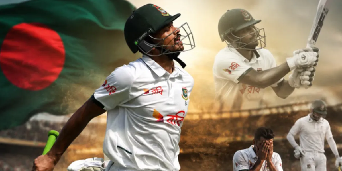  Bangladesh Captain Najmul Hossain Shanto Makes History with Record Test Ton as Bangladesh Dominate Pakistan