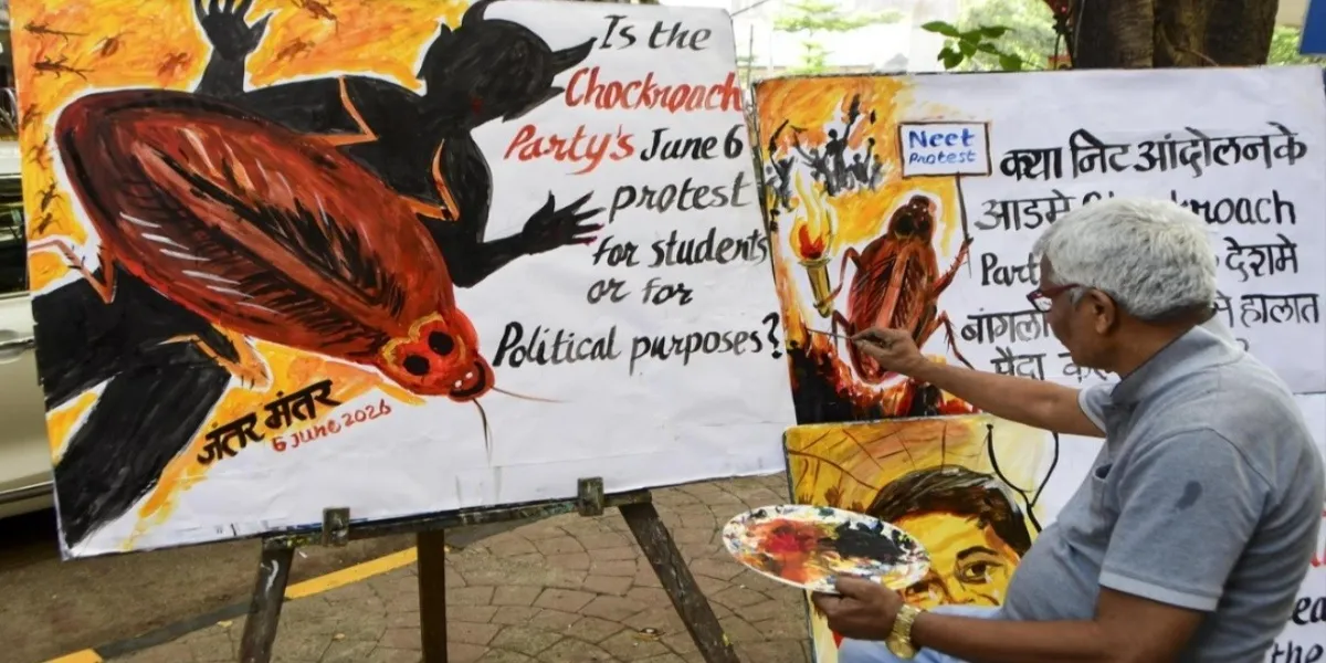 India Today | Cockroach Janata Party Protest Sparks Buzz as Farmer Unrest, Hyderabad Hotel Raids and Family Duty Ruling Lead India's Top Stories