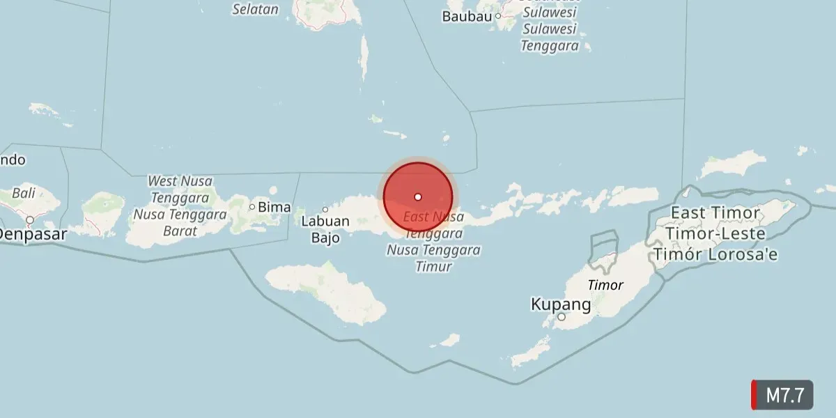 7.7 Magnitude Earthquake Hits Indonesia Flores: 1 Dead, Tsunami Warning Lifted