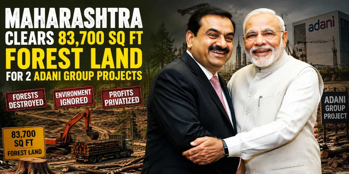 Maharashtra Clears Forest Land for Adani Projects as CAG Flags 97.57% Green India Shortfall: Development at What Ecological Cost?