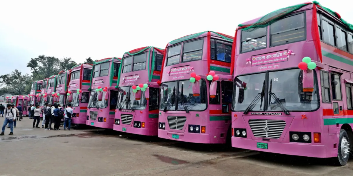 Bangladesh Today |  Country Launches Women-Only ‘Pink Bus’ Service in Dhaka to Make Travel Safer for Women