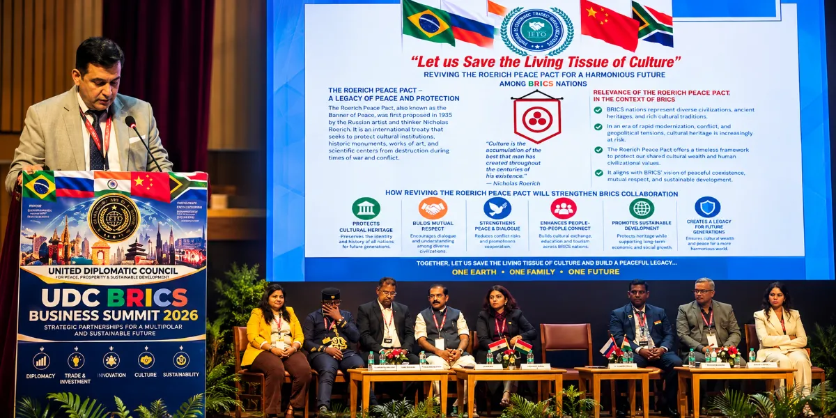 BRICS Summit 2026: ‘Let Us Save the Living Tissue of Culture’ — Dr. Vladimir Zaitsev Brings Roerich’s Message of Peace to New Delhi