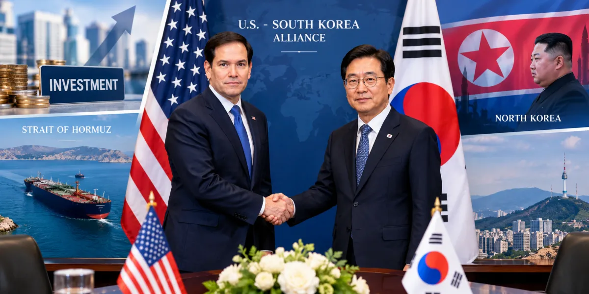 Seoul And Washington Address Investment Delays Hormuz Security North Korea