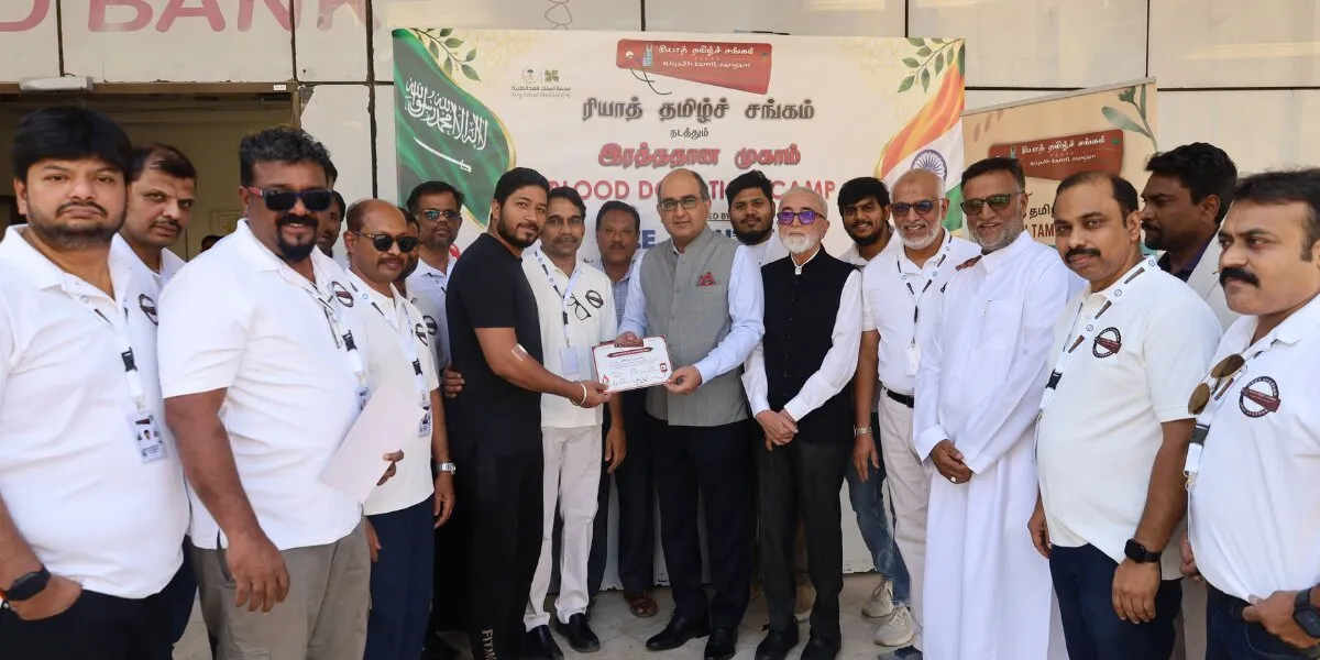 Ambassador H.E. Vipul Applauds Riyadh Tamil Sangam’s Life-Saving Humanitarian Mission. 