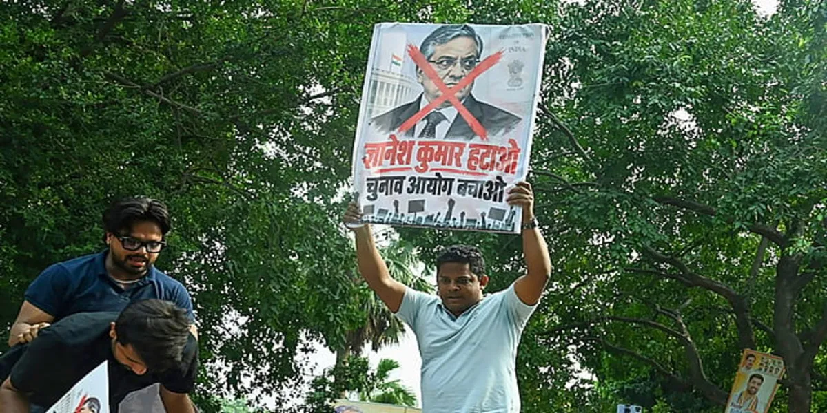 Gyanesh Kumar Protest | Delhi Erupts as Congress Marches to EC, CJP Threatens Nationwide Agitation