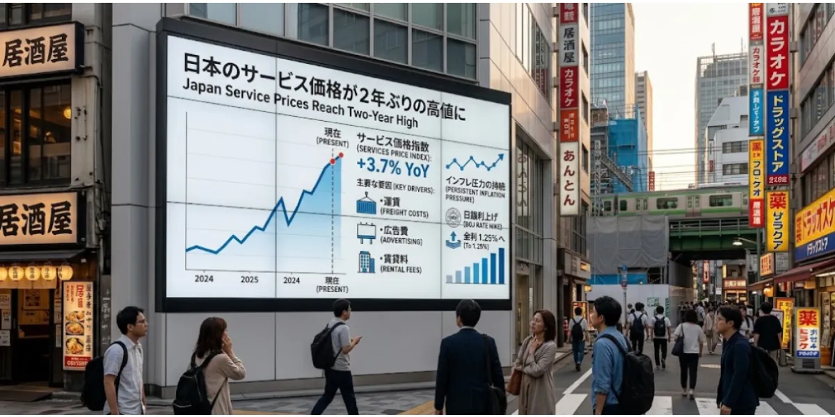 Japan Service Prices Reach Two-Year High Amid Inflation Pressure