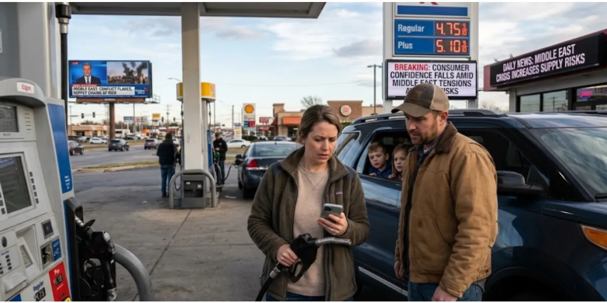 US Consumer Confidence Falls Amid Middle East Tensions And Oil Supply Risks